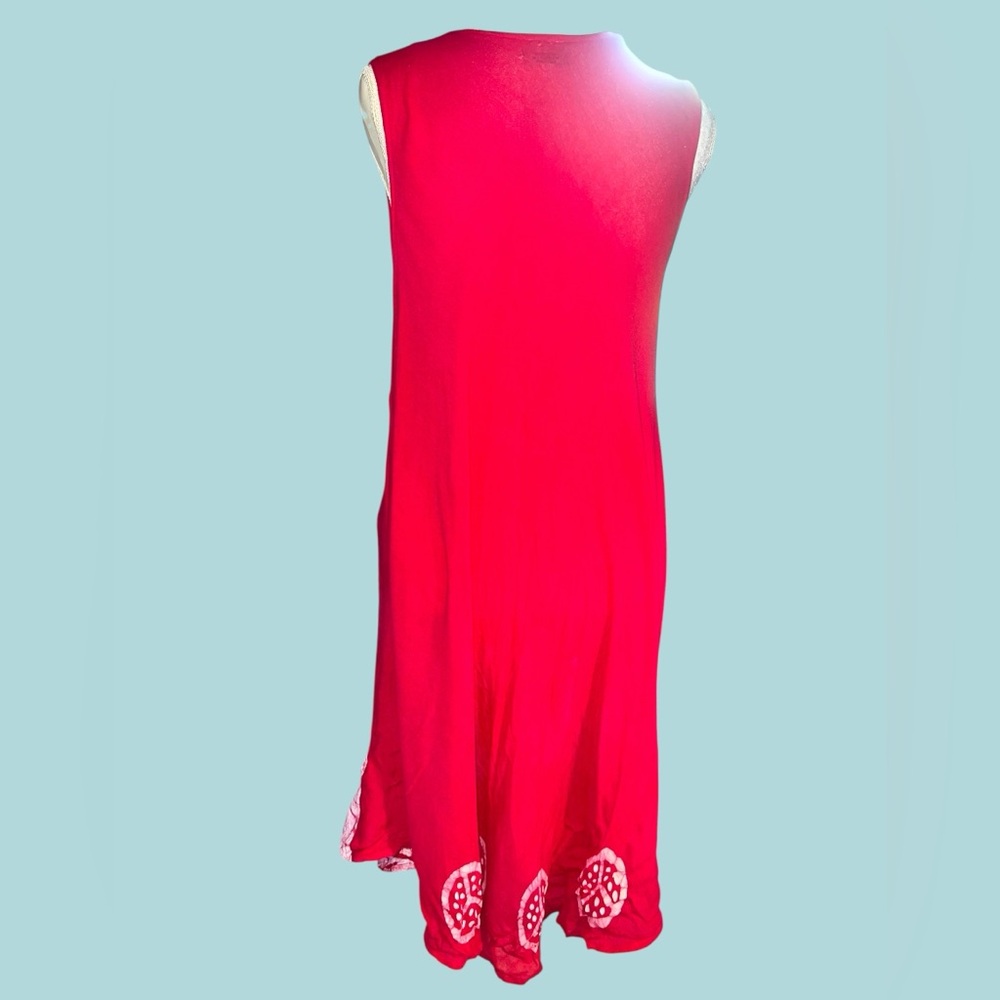 Boho Embroidered Sleeveless Dress – One Size – Rainbow Brand – Made in India - Picture 3 of 8